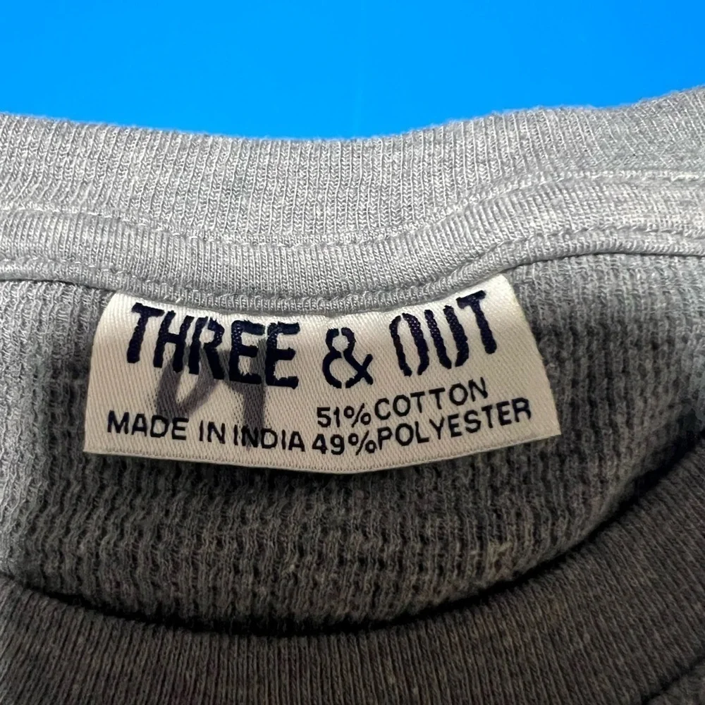 Three And Out Boys Thermal. Pristine Condition. Size L